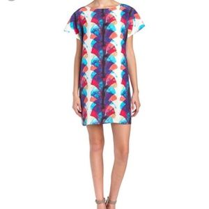 Marie Oliver silk watercolor midi dress